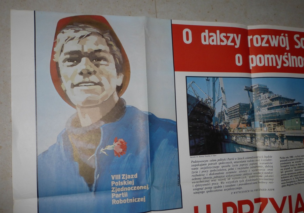 Plakat Viii Zjazd Pzpr O Dalszy Rozw J Polski