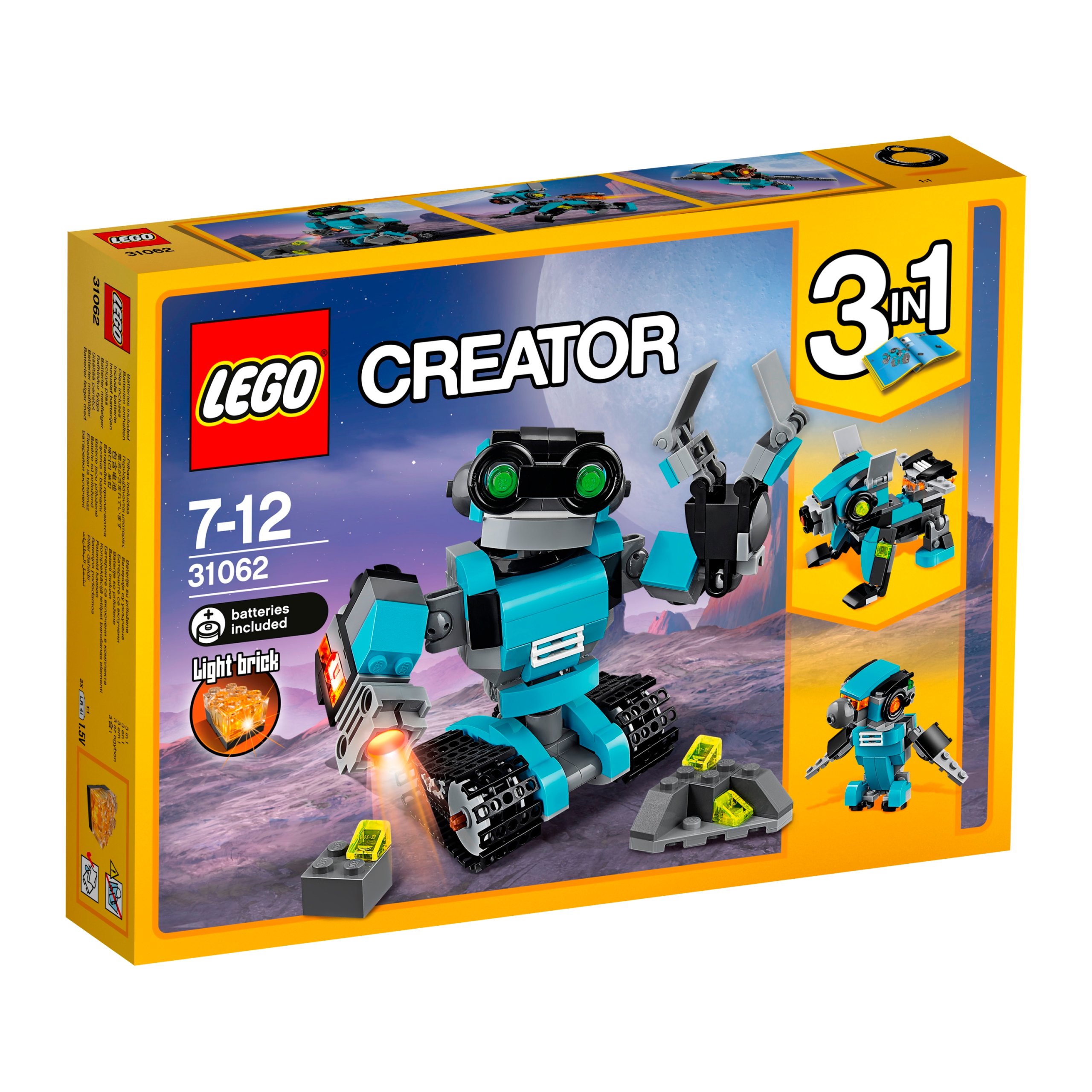 Lego Creator 31062 Robot Odkrywca Świecący Unikat
