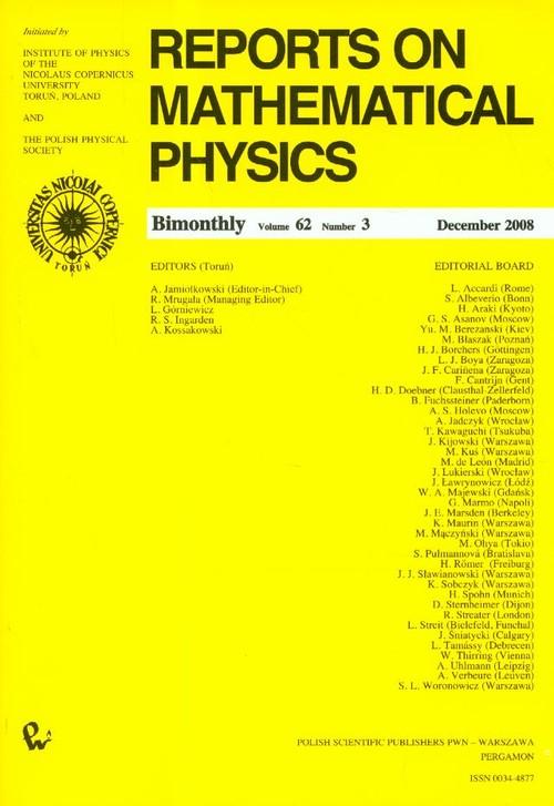 

Reports on Mathematical Physics 62/3 2008