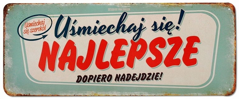 

Tablica vintage metalowa tabliczka plakat napis