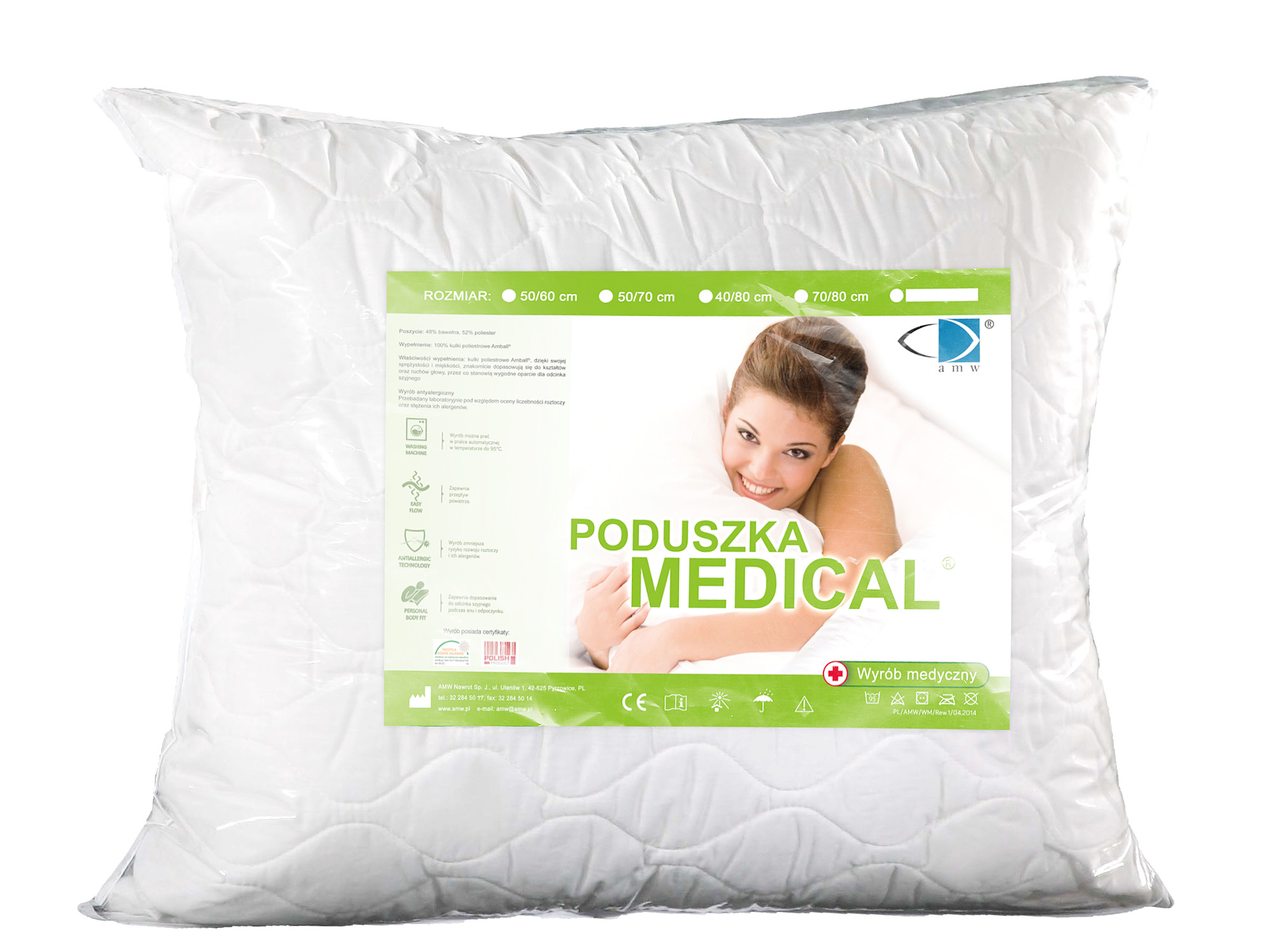 

Poduszka Antyalergiczna 40x40 Medical Jaśki Jasiek