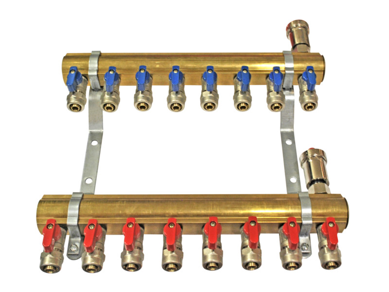 Rozdeľovač C.o. 8-sekčný komplet ventilov pex 16