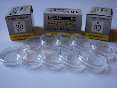 

Kapsle Na Monety 10 sztuk 30 mm