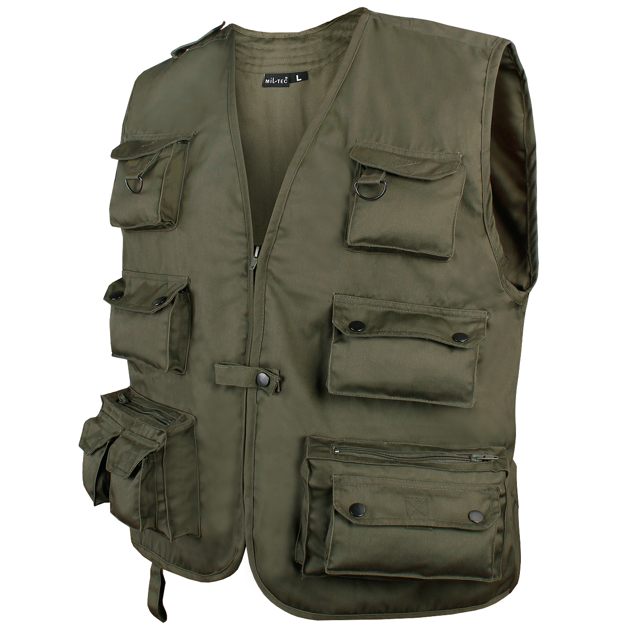 KAMIZELKA WĘDKARSKA MYŚLIWSKA BEZRĘKAWNIK OLIV M Marka Mil-tec
