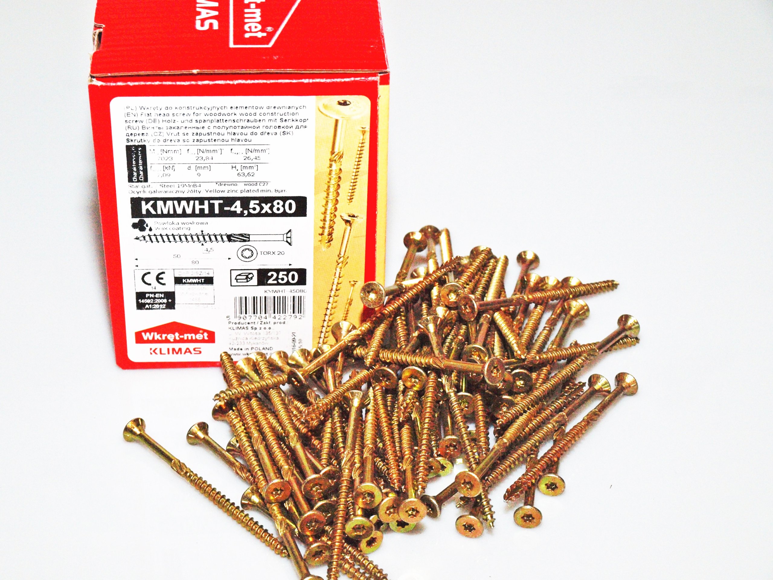 

Wkręty Ciesielskie Do Drewna 4,5x80 Torx 250 szt