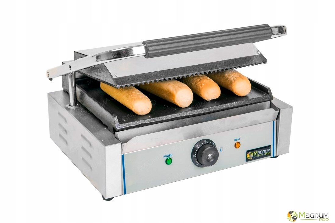 MAX GRILL KONTAKTOWY OPIEKACZ PANINI GŁADKI/RYF Zasilanie elektryczne