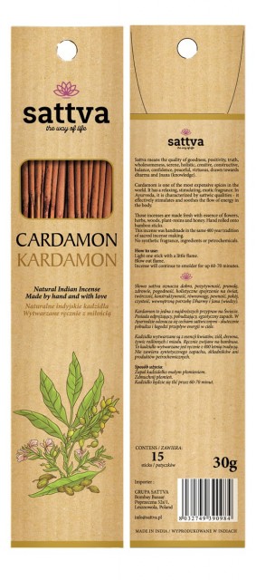 

Sattva Kadzidła Kardamon 30g (15szt.)