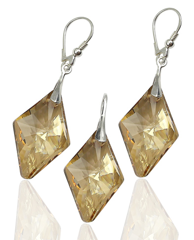 

Swarovski Golden Shadow Komplet Kolczyki Wisiorek