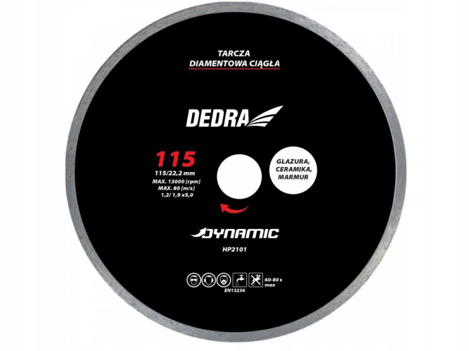

Dedra Tarcza diamentowa Dynamic 250x25,4 HP2107E