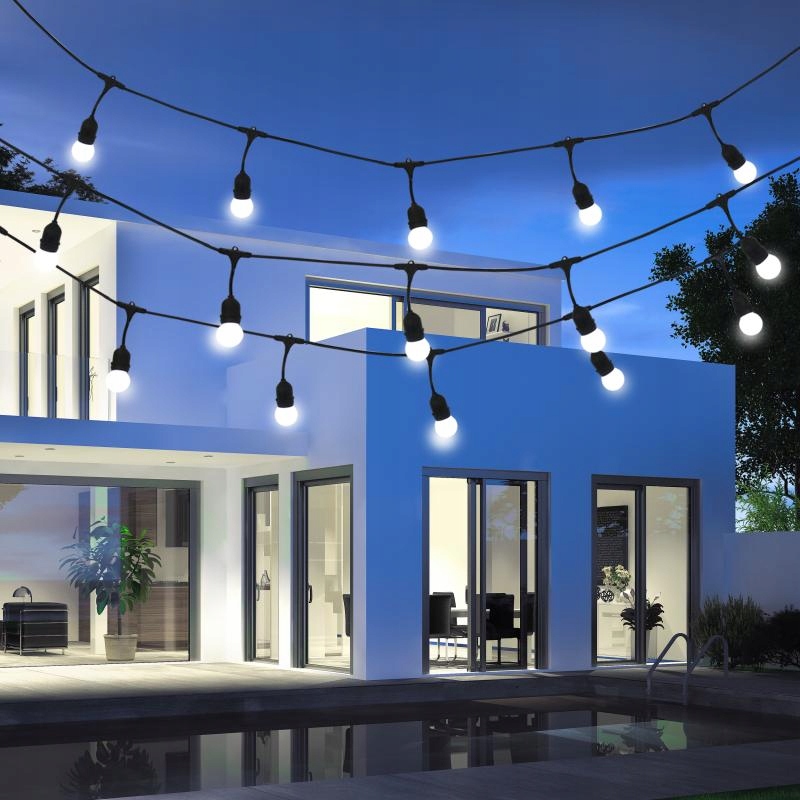 Girlanda ogrodowa LED 10xE27 5,6m 6W Polux 308207 Zasilanie sieciowe