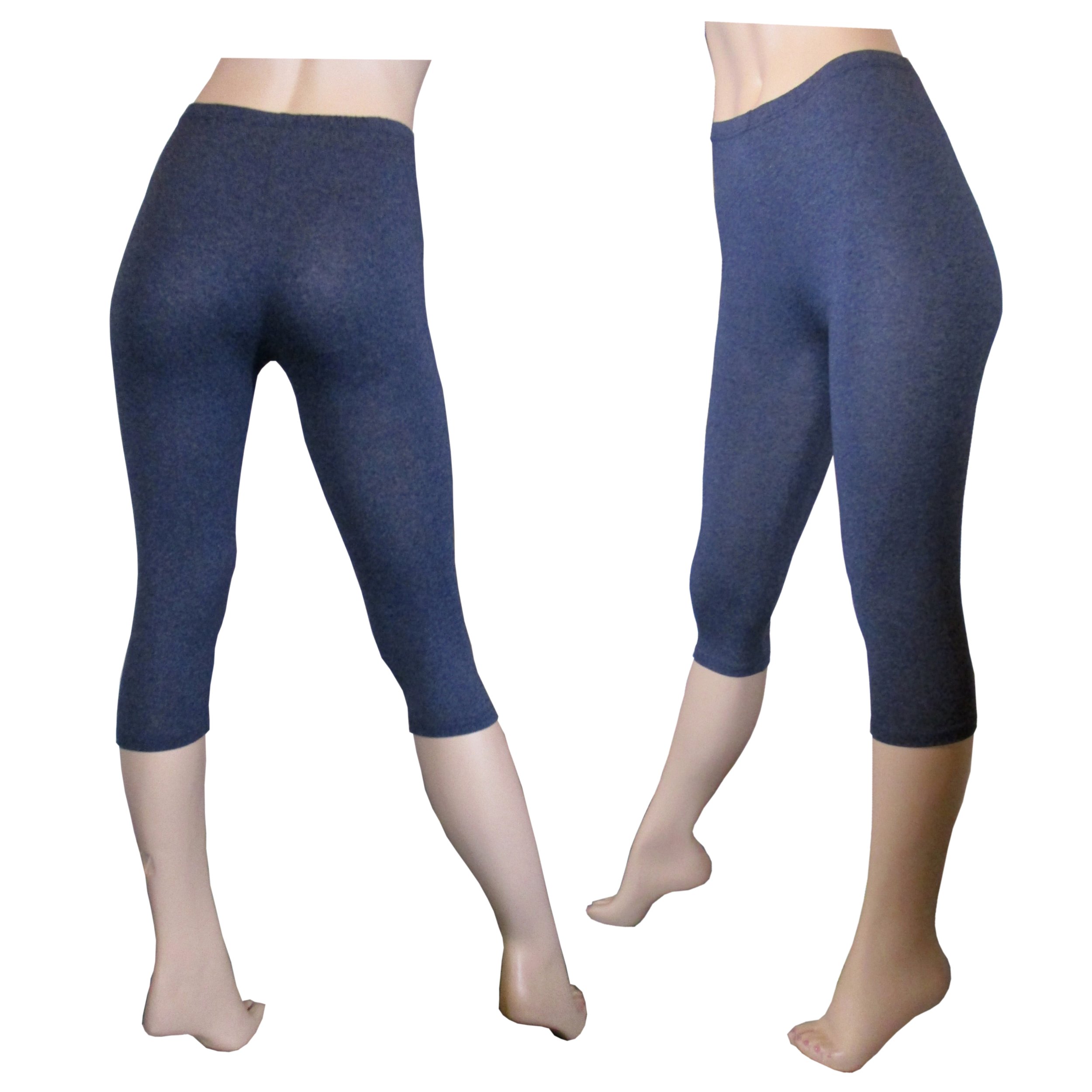 

Legginsy getry bawełniane 3/4 rybaczki M dżinsowe