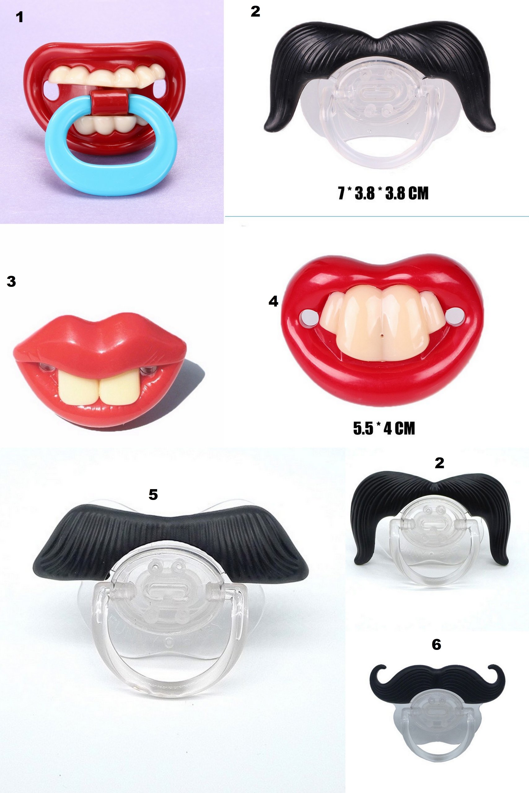 SMOCZKI USTA ZĘBY WĄSY 7 wzo ŚMIESZNE Kod producenta 0000