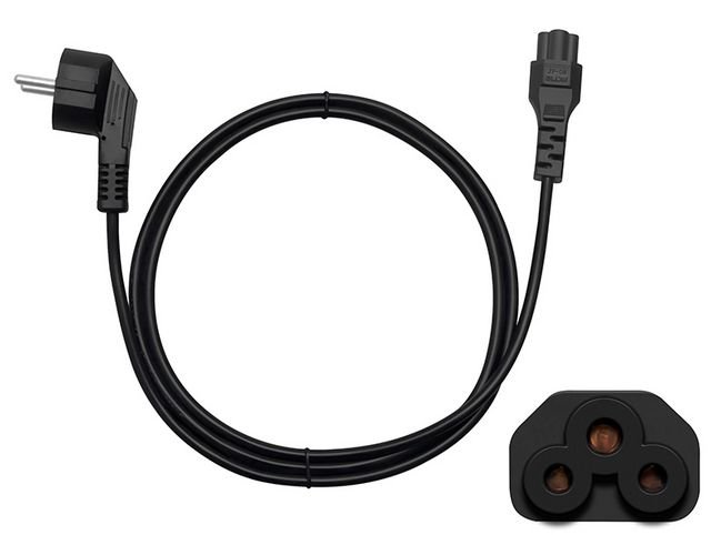 Kabel Przewód Zasilający 3 pin Koniczynka Do Zasilacza Laptopa