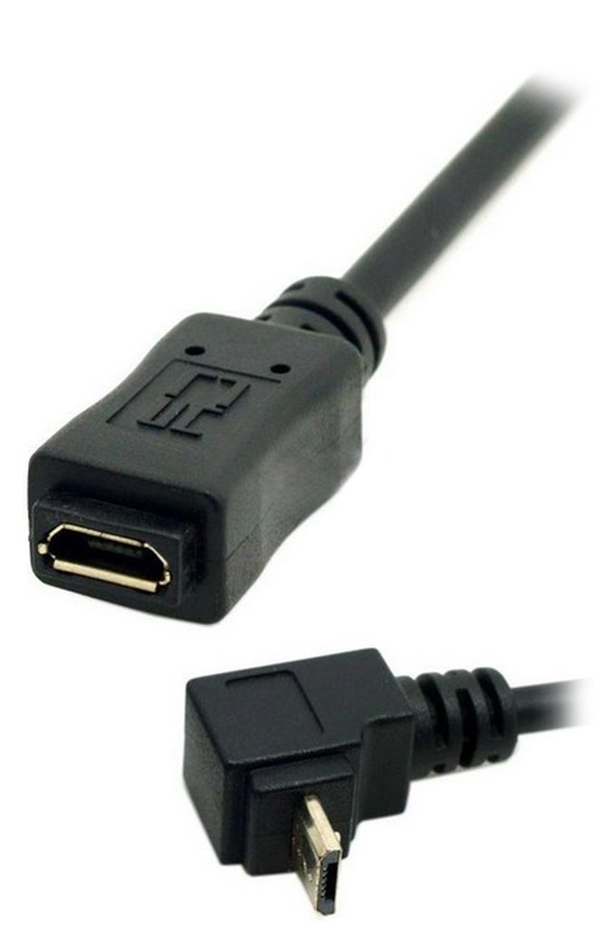 

Kabel Przedłużacz MicroUSB na Micro Usb Górny 0,3M