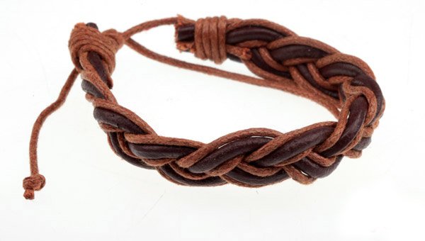 

Bg 2260 Bransoletka Męska Rzemień Sznurek