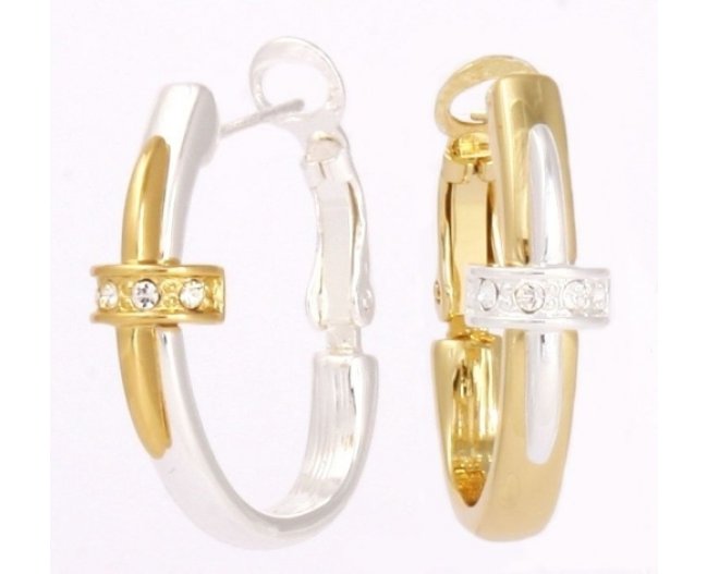 

kolczyki złote srebrne koła kółka Swarovski trendy