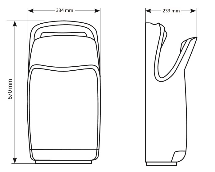 Suszarka do rąk kieszeniowa R1.1 - PROMOCJA!!! Cechy dodatkowe oświetlenie wyświetlacz