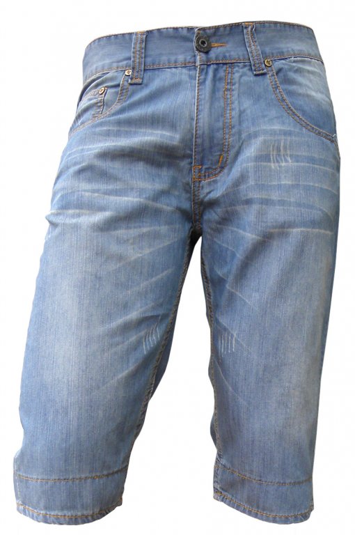

06 Krótkie Spodenki Rybaczki Jeansowe Pas 82 cm