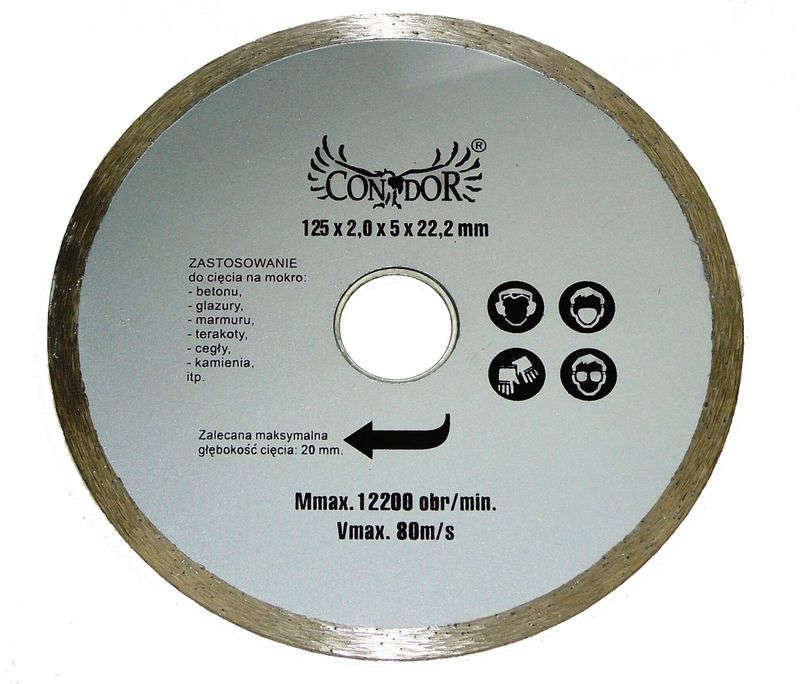 

Tarcza diamentowa do cięcia na mokro pełna 115 mm