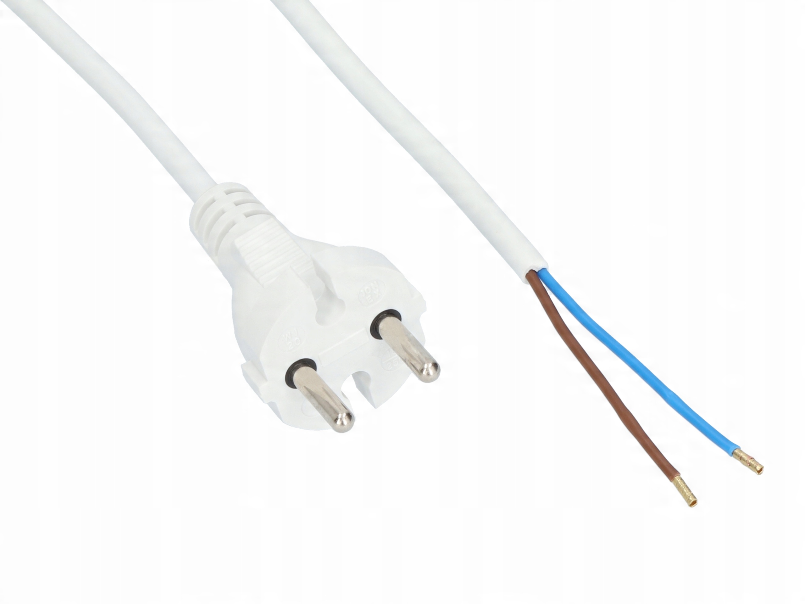 

Przewód kabel z wtyczką Omy 2x1 3m biały