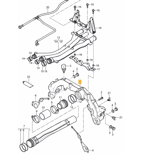 94810601603 - Новий повітропровід Porsche Cayenne