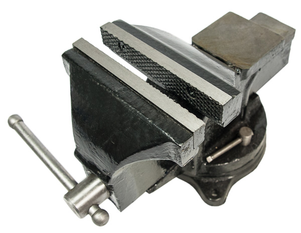 Тиски слесарные поворотные тиски 150 мм с наковальней