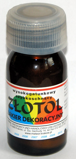 

Złotol Lakier Dekoracyjny Złoty Farba Złota 30ml