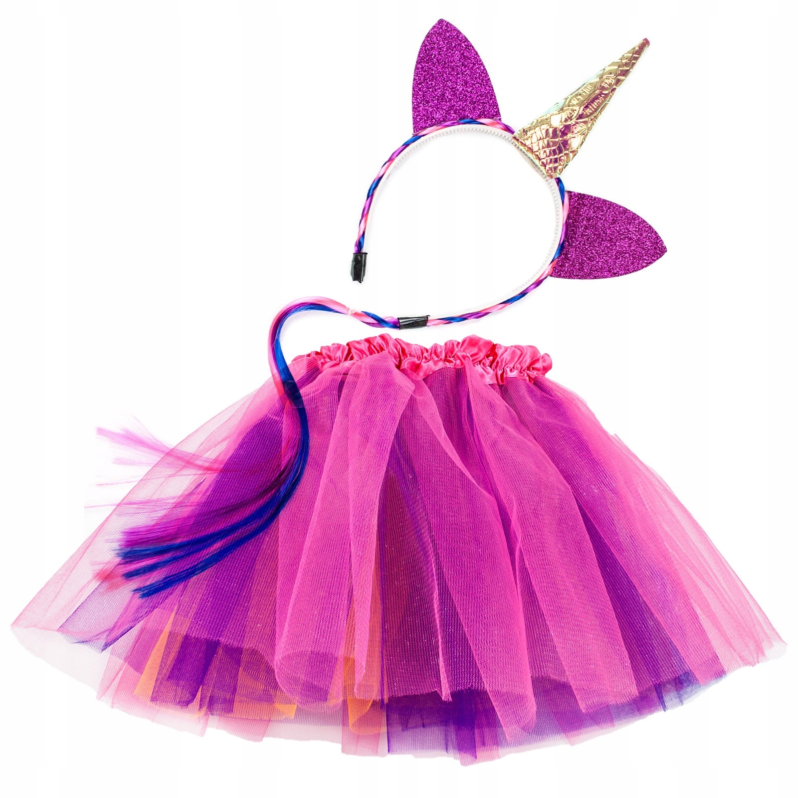 

Unicorn Jednorożec Strój Tutu 30cm+ Opaska Warkocz