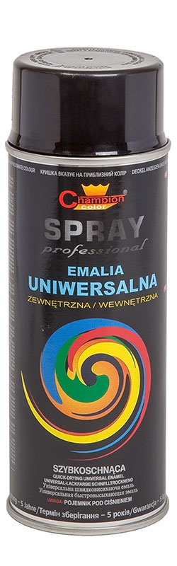 Emalia Lakier Farba Spray Lakier Ral 9017 Czarny Połysk