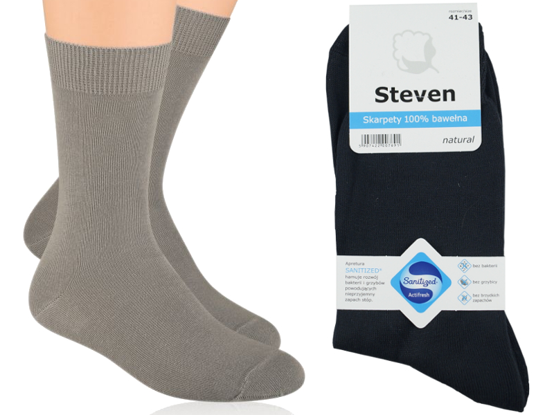 

Skarpety skarpetki Steven 100% Bawełna 44-46