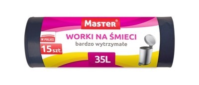 

Worki na odpady czarne 35L mocne (15szt)