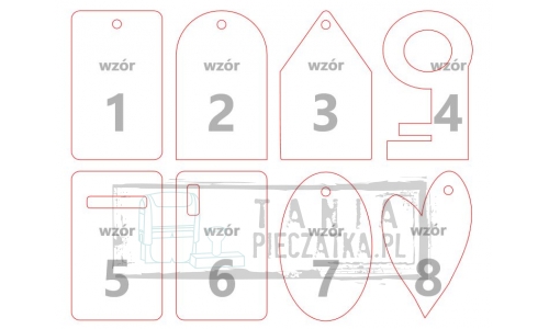 Brelok do kluczy drewniany z grawerem 50x30mm Materiał drewniane