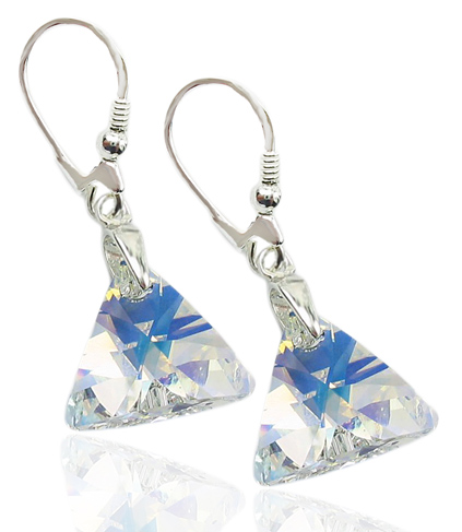 

Swarovski - Kolczyki Srebrne- Kryształy Crystal Ab