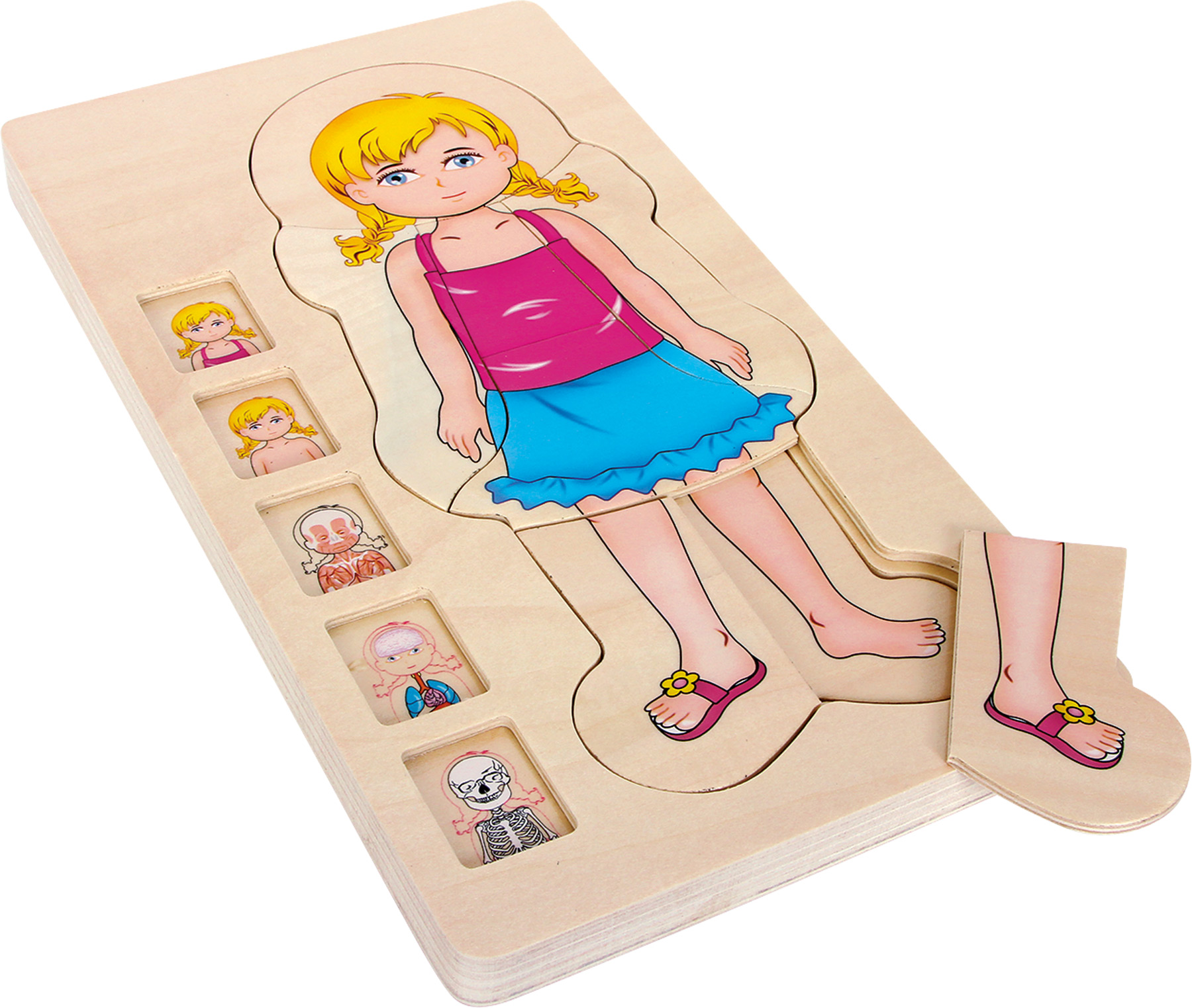

Drewniane Puzzle Anatomia budowa ciała Dziewczynka
