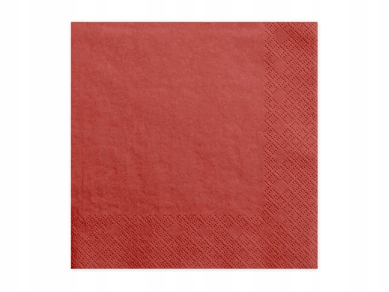 

Serwetki papierowe Czerwone 33x33cm 20szt