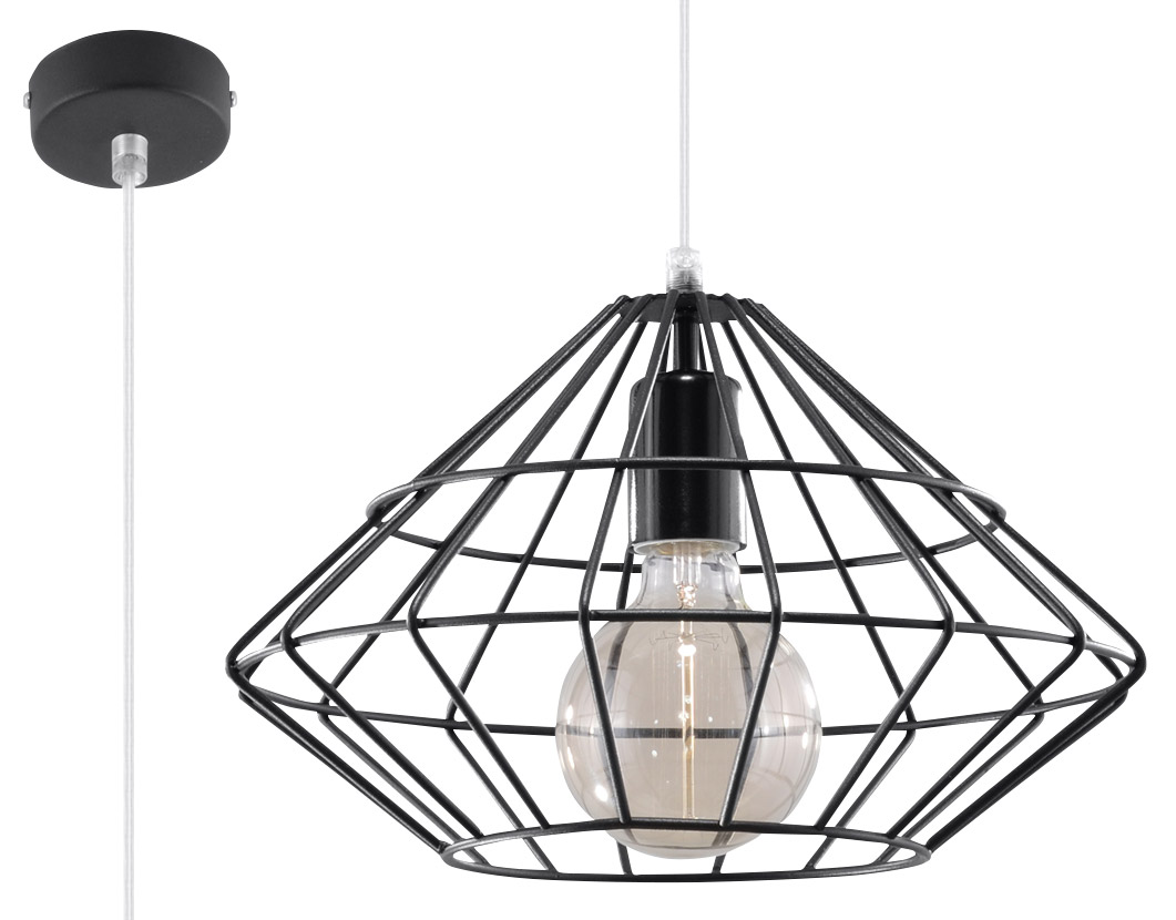 

Stylowa Designerska Lampa wisząca Umberto Czarna