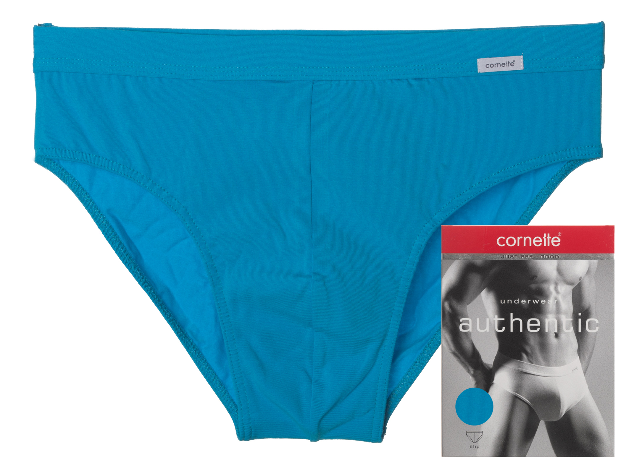 

Cornette Authentic Slipy bawełna turkus roz. M