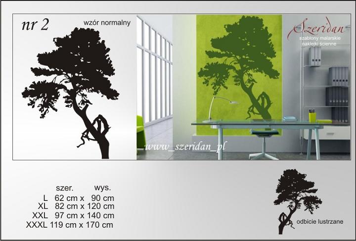 SZABLON MALARSKI DRZEWO szablony 120cm XL Kod produktu szablon malarski jednorazowy samoprzylepny