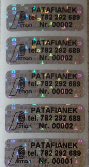 PLOMBA HOLOGRAM SECURITY VOID 30*11 mm - 250 szt Producent bez marki