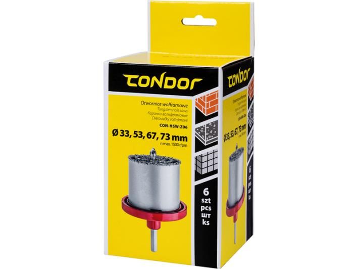 

Otwornice wolframowe 33, 53, 67, 73 mm Condor