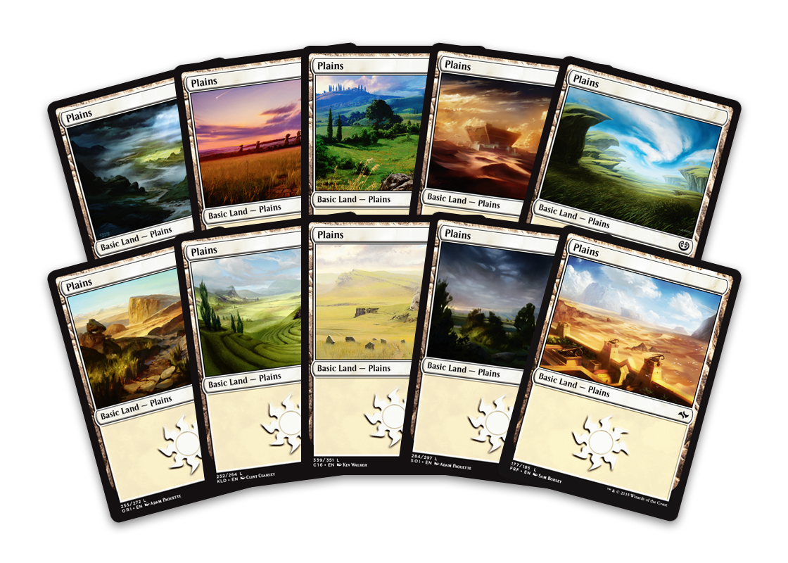 MTG 10x Plains Basic Land FOIL