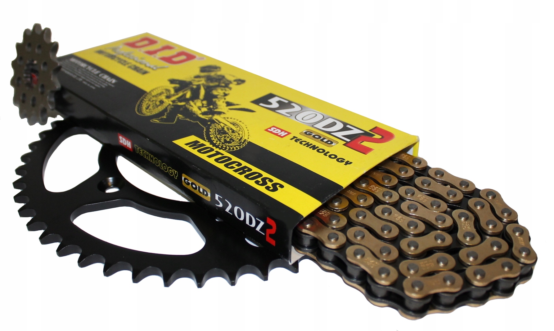 Sada pohonu Honda Nsr 125 99-02r Ozubení Řetěz S. Zesílení Gold Moc+