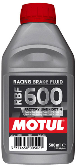 Športová brzdová kvapalina MOTUL RBF 600 DOT4 500 ml