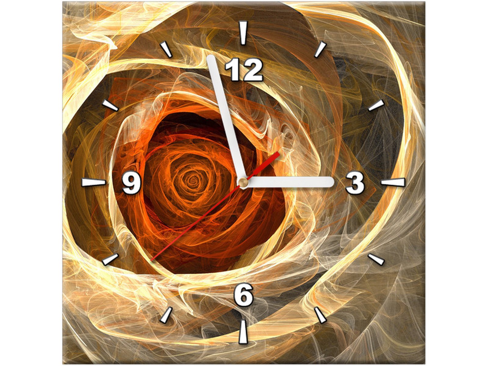 

Zegar na ścianę 30x30 Róża Abstrakcja Nowoczesny