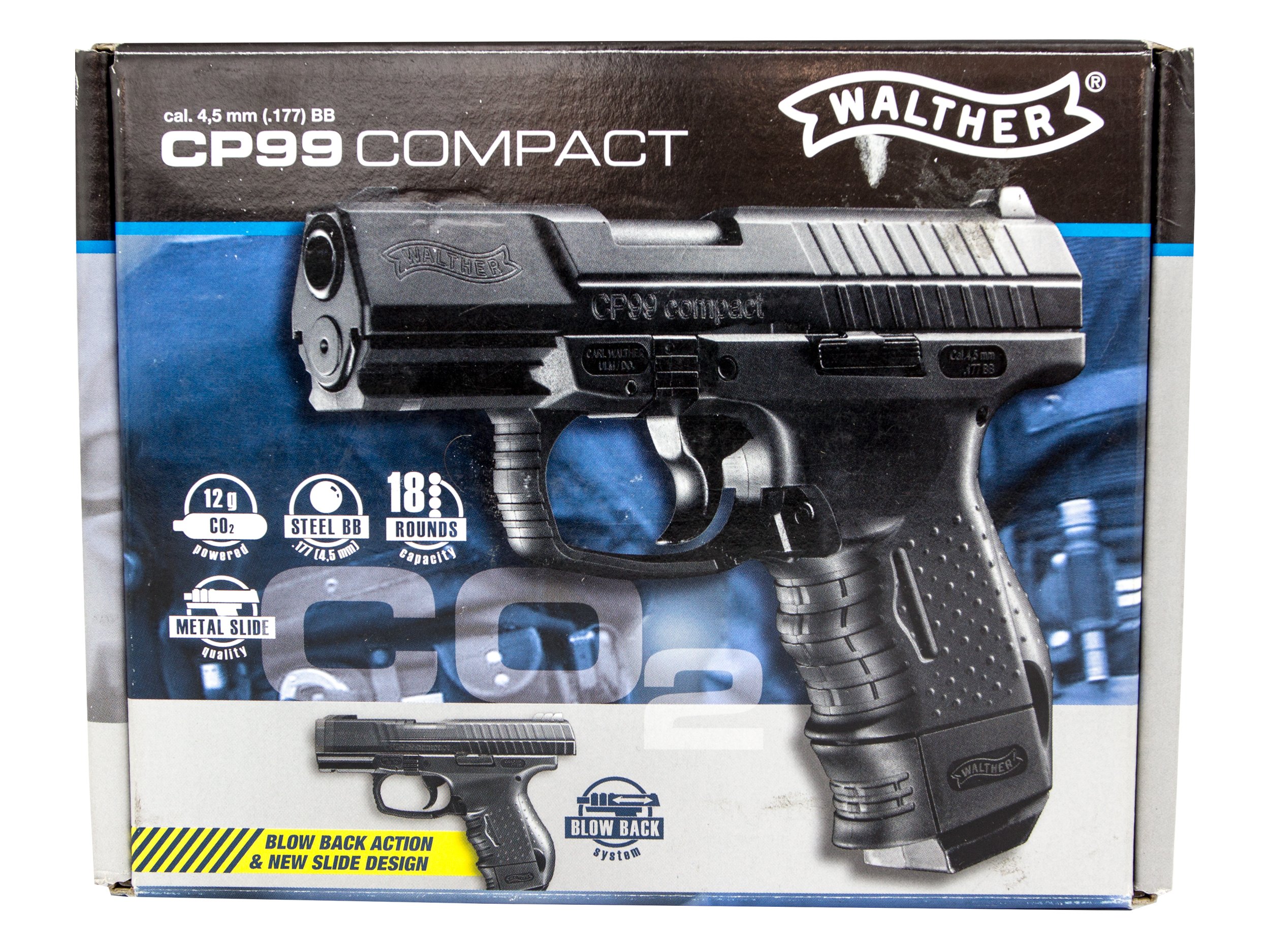 新古品 Walther P99 PISTOLET WALTHER P99 COMPACT + KABURA + 3000BBs