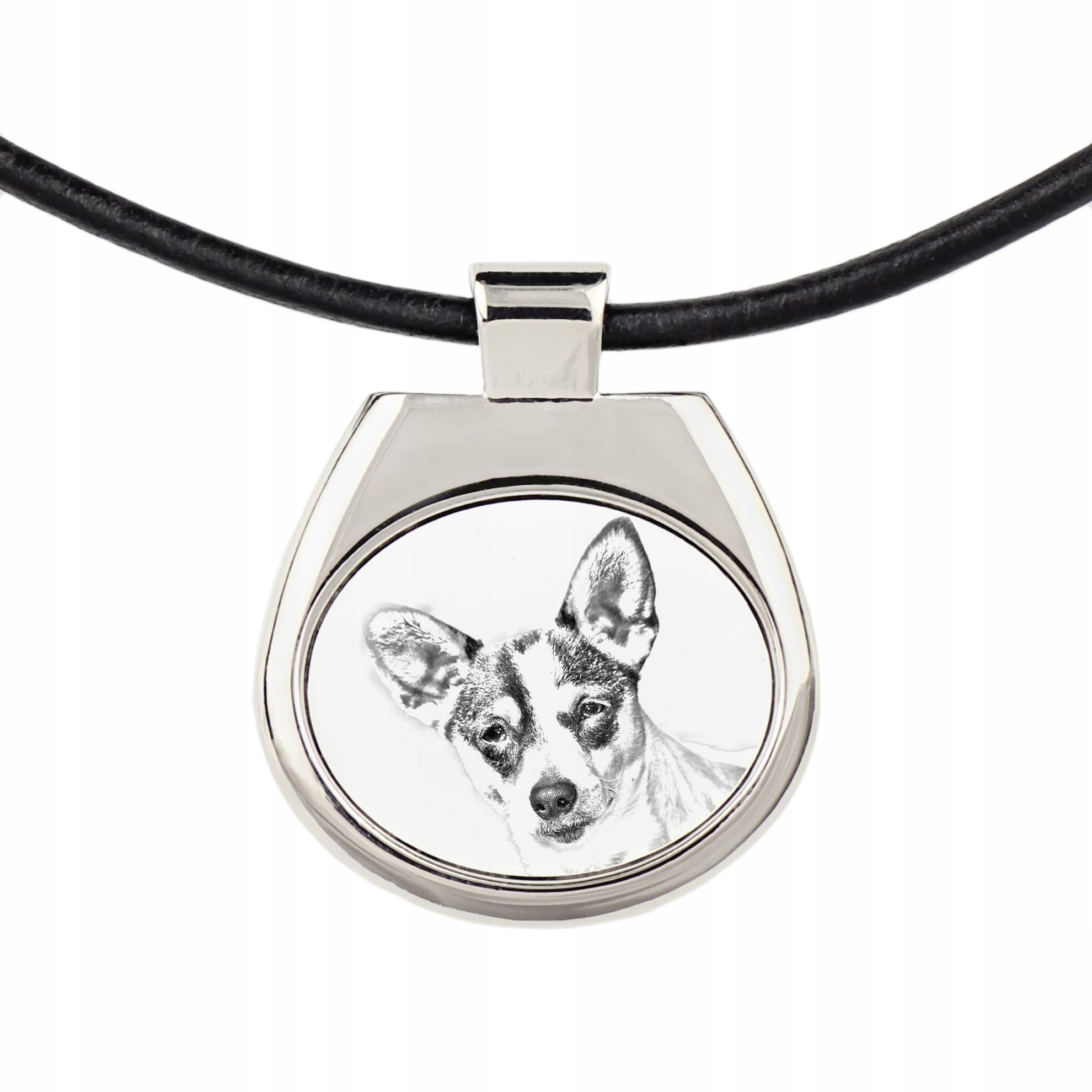 

Rat Terrier Naszyjnik zawieszka na rzemieniu