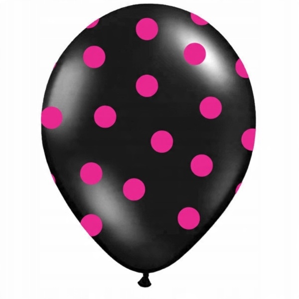 

Balony w kropki Czarne W Różowe Kropki