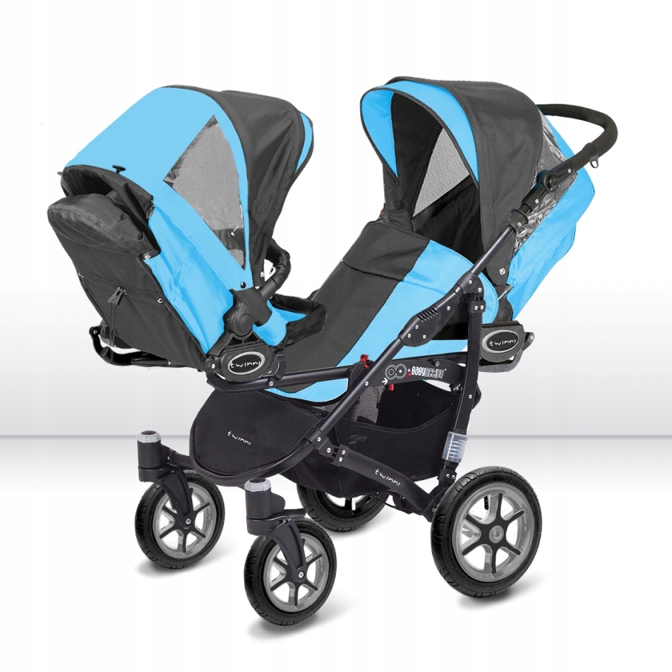 Baby Active TWINNI - Wózek bliźniaczy TWINNY 3w1 Liczba kół 4