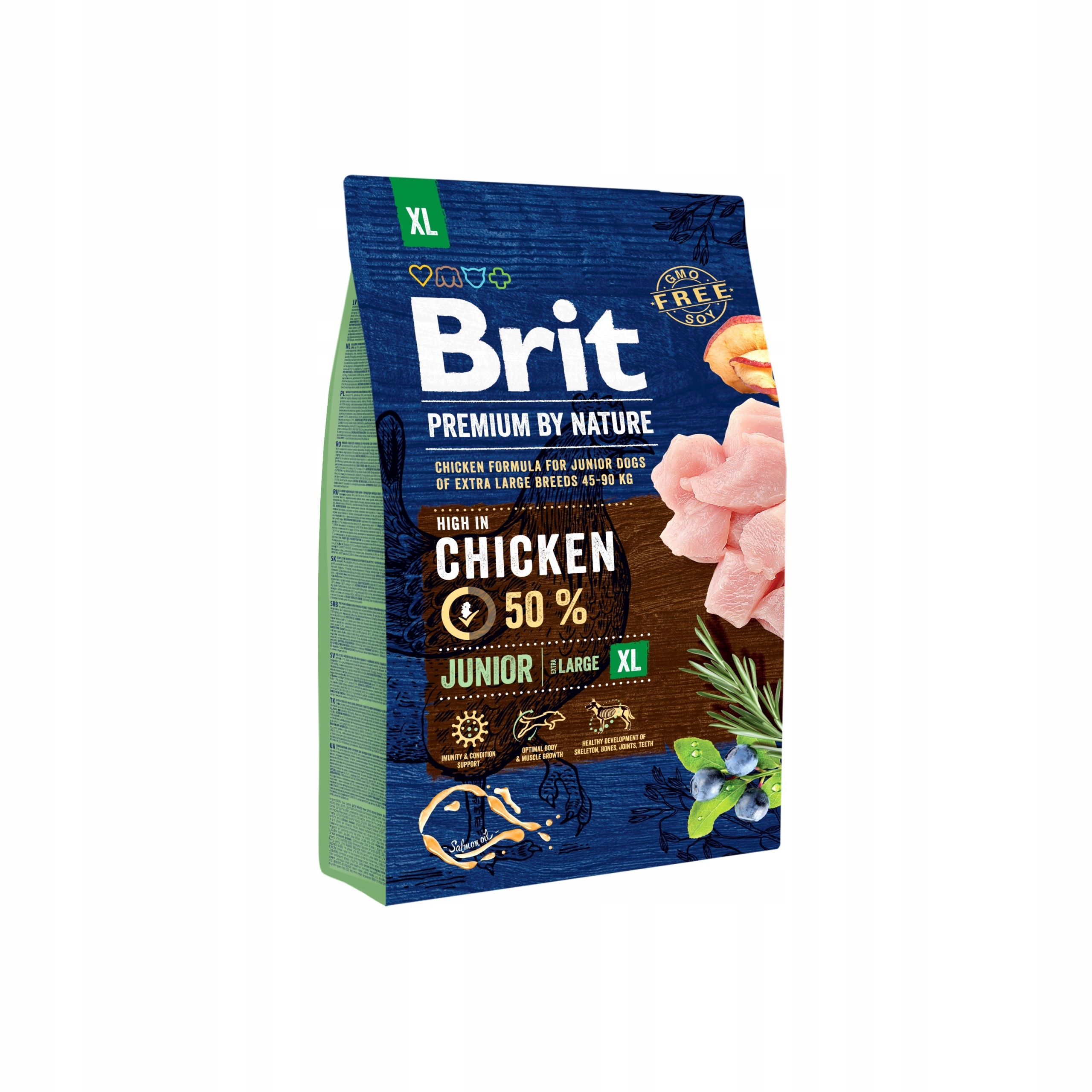 2 x Krmivo pro psy Brit By Nature Junior Kuře 3 kg
