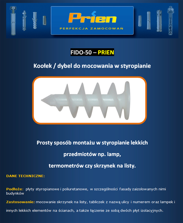ШУРУПЫ ШУРУПЫ ДЛЯ ФУНДАМЕНТА пенополистирол 500 - Vroda